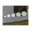 Luminária de chão para exterior Newgarden BULY E27 8W branco polietileno