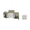 Módulo Keystone Synergy 21 conector fêmea TP RJ45 CAT6A 500MHz curto com fixação de cabo - cabo - digital/dados