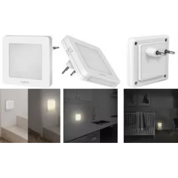 Luz noturna LED LogiLink para tomada quadrada (LED013)