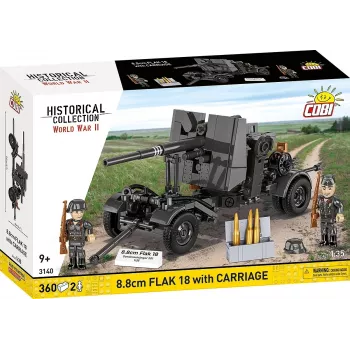 Conjunto de construção Cobi canhão antiaéreo de 8,8 cm com atrelado – 360 peças