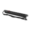 Qoltec 53998 Régua de tomadas para RACK 19 | 1U | 10A | PDU | 8xIEC C13 | 2m
