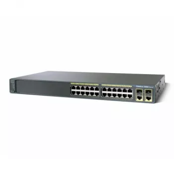 Switch Fast Ethernet PoE gerido L2 Cisco C2960-24LC-S — 24x 10/100 RJ‑45, PoE, 1U, recondicionado