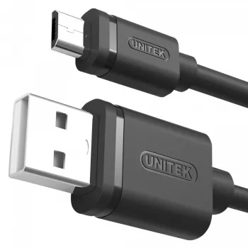 Cabo Unitek USB2.0 AM-microUSB BM, 2,0m; Y-C455GBK