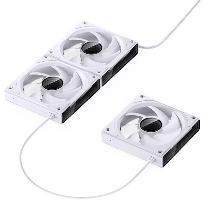 Ventoinha para caixa Jonsbo ZK-120W 3in1 A-RGB branco — 120 mm, iluminação A-RGB
