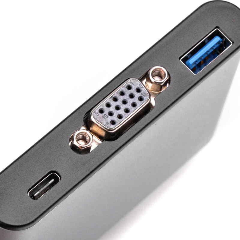 SilverStone SST-EP06C USB 3.1 Type-C para VGA / USB Type-C / USB Type-A hub adaptador