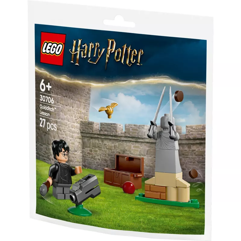 LEGO Harry Potter Conjunto 30706 Aula de Quidditch com minifiguras de Harry e Draco