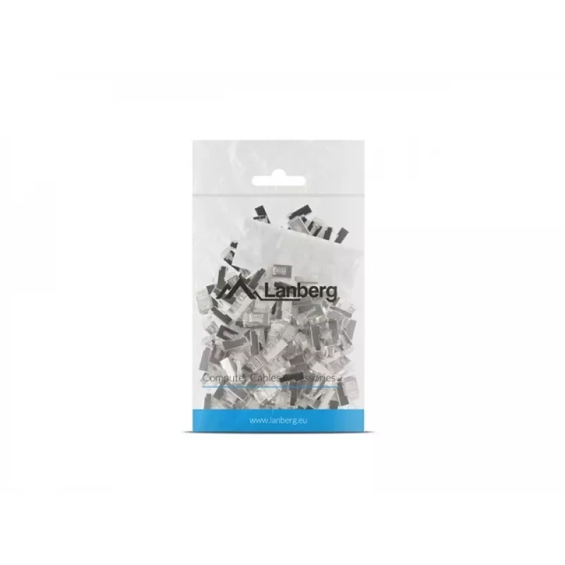 Conector RJ-45 LANBERG PLS-6000 Cat6 F/UTP translúcido branco, pack de 100