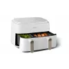 Fritadeira Philips série 3000 NA353/10 dupla 9 L de pé 2750 W fritadeira de ar quente prateado, branco