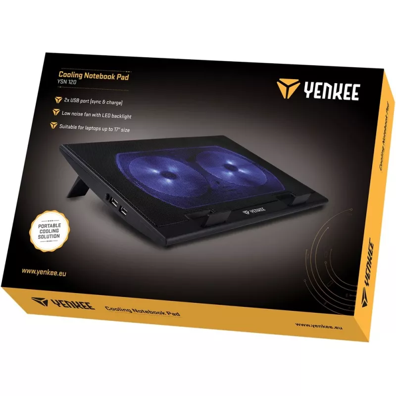 Base de arrefecimento para portátil YENKEE YSN 120 43,2 cm Preto Azul