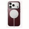 Capa para telemóvel Nomad Modern Leather Case para iPhone 17 Pro, pele + TPU + PC, compatível com ecrã de 16 cm (6,3 polegadas), bordô