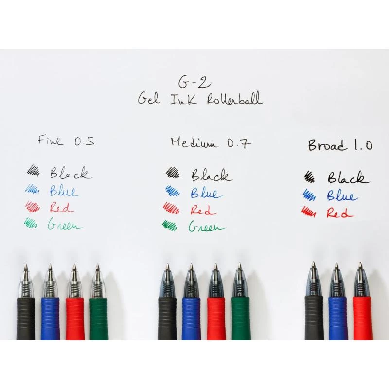 Caneta de gel retrátil Pilot BL-G2-7-R Fina Vermelho