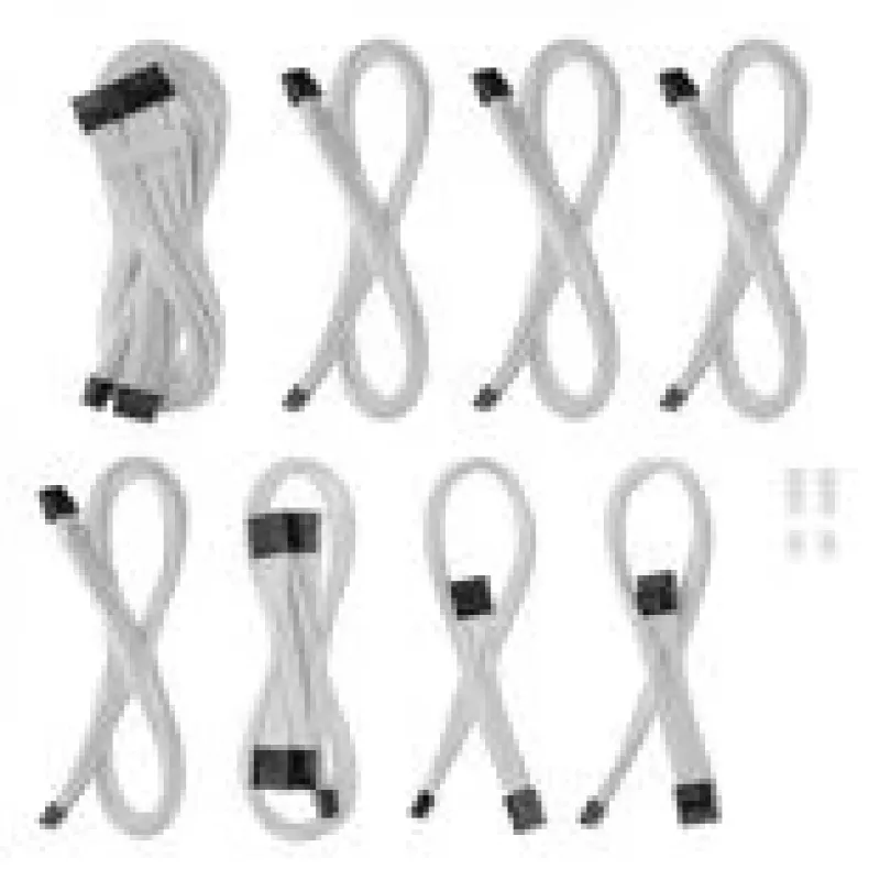 Conjunto de cabos CableMod C-Series Pro ModMesh para fontes de alimentação Corsair RMi, RMx e RM – branco