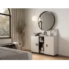 Cómoda Cama Meble SOHO 120×41×80 cm — frentes cor de cashmere, estrutura preta