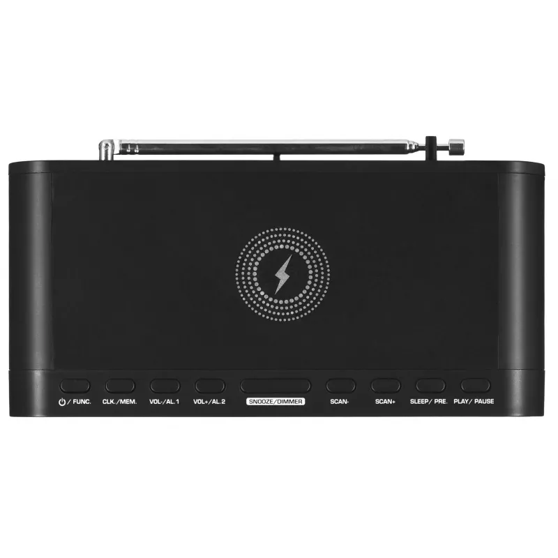 Despertador com Rádio, Alarme e Carregador Sem Fios Adler AD 1192B