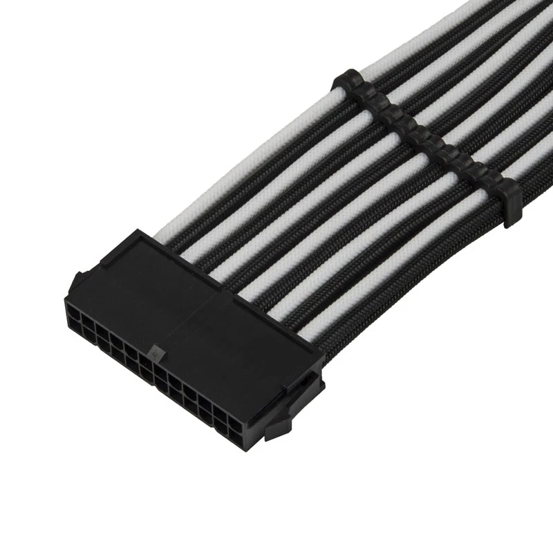 Cabo de extensão ATX SILVERSTONE SST-PP07E-MBBW 30 cm preto/branco