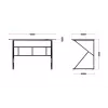 Secretária gaming huzaro Hero 1.6 preta — mesa reta em MDF/carbono 1200×600×750 mm, estrutura metálica