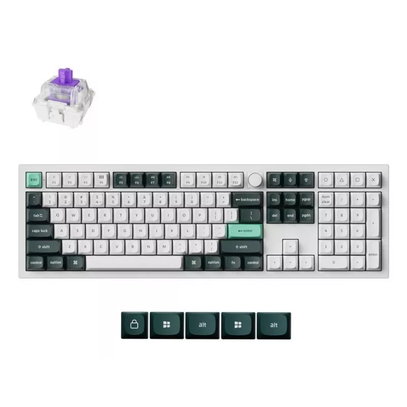 Teclado mecânico Keychron Q6 HE QMK com estabilizadores magnéticos Gateron Double‑Rail