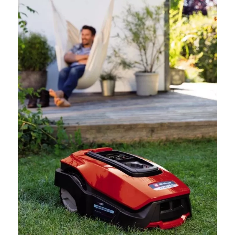 Robô corta-relva EINHELL FREELEXO 600 BT — largura de corte 18 cm, altura 2–6 cm, 600 m², 18 V Li-Ion