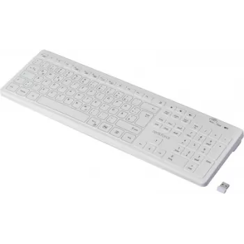 Renkforce RF-WRK-300 Teclado higiénico sem fios Alemão QWERTZ Windows Branco mate (RF-6304712)