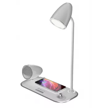 Carregador de secretária sem fios Tellur TLL151371 com altifalante Bluetooth e candeeiro de secretária