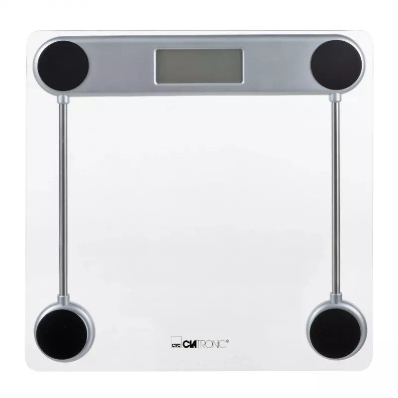 Balança de pessoa eletrónica CLATRONIC PW 3368 — máx. 150 kg, precisão 100 g, plataforma de vidro