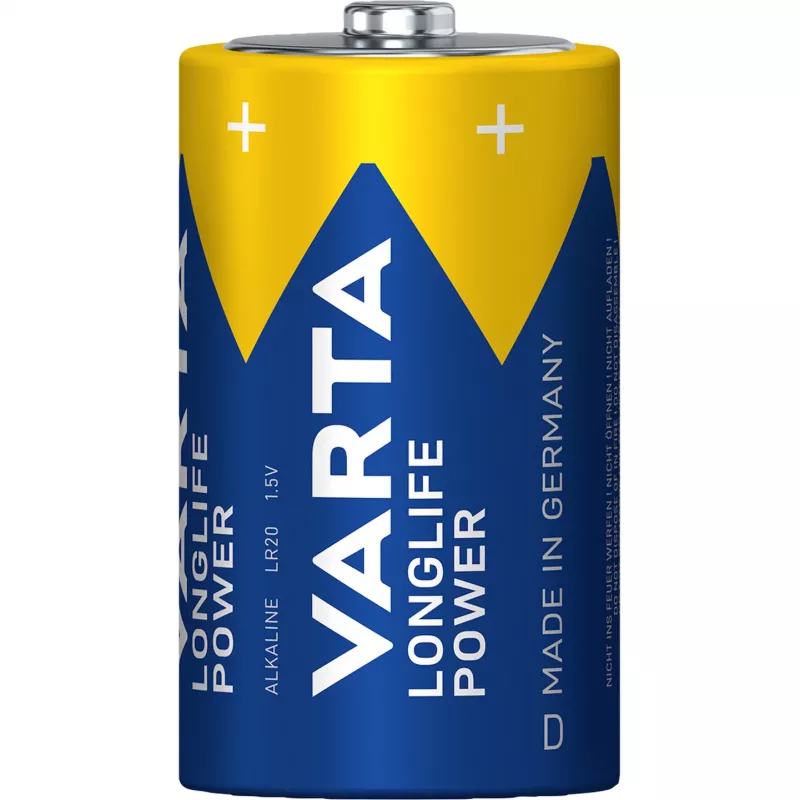 Pilha Varta LONGLIFE Power D — pack de 2