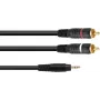 Cabo adaptador Omnitronic 3,5 mm jack para 2×RCA, 1,5 m, modelo 30225151