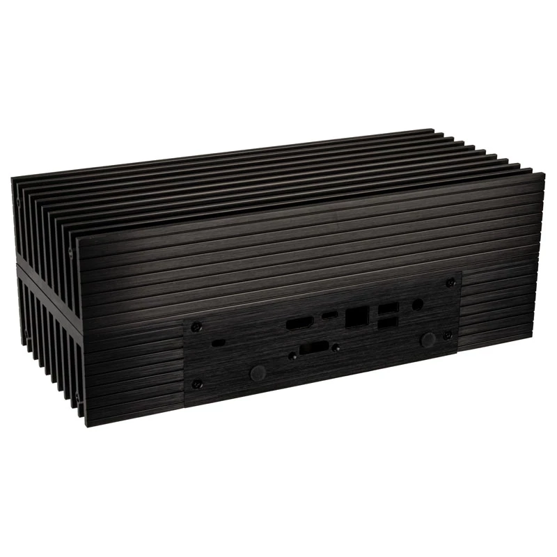 Akasa Turing A50 MKII - Ultra Small Form Factor (USFF) - PC - preto - alumínio - escritório doméstico - Kensington