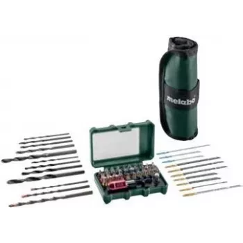 Conjunto de acessórios Metabo 691095000 — 55 peças, acessórios de brocas e aparafusamento