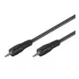 Cabo de ligação Wentronic Goobay jack 2,5 mm, preto, 1,5 m – ficha jack 2,5 mm (3 polos, estéreo) > ficha jack 2,5 mm (3 polos, estéreo) (50457)