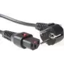 Cabo de alimentação ACT CEE 7/7 macho (curvado) – C13 IEC Lock preto 1 m, EL249S