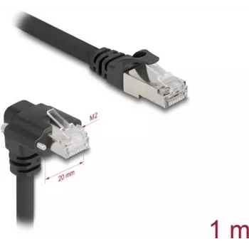 Cabo de rede DeLOCK preto 1 m Cat6 SF/UTP RJ-45