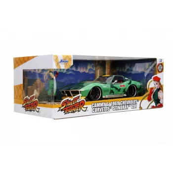 Carro Jada Toys Street Fighter 1969 Chevrolet 1:24 metal verde