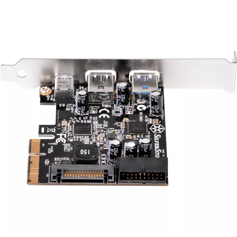 SilverStone ECU05 - adaptador USB - PCIe 2.0 x2 Low Profile - USB 3.1 Type-C x 1 + USB3.0 x 2 + USB3.0 (interno) x 2 (SST-ECU05)