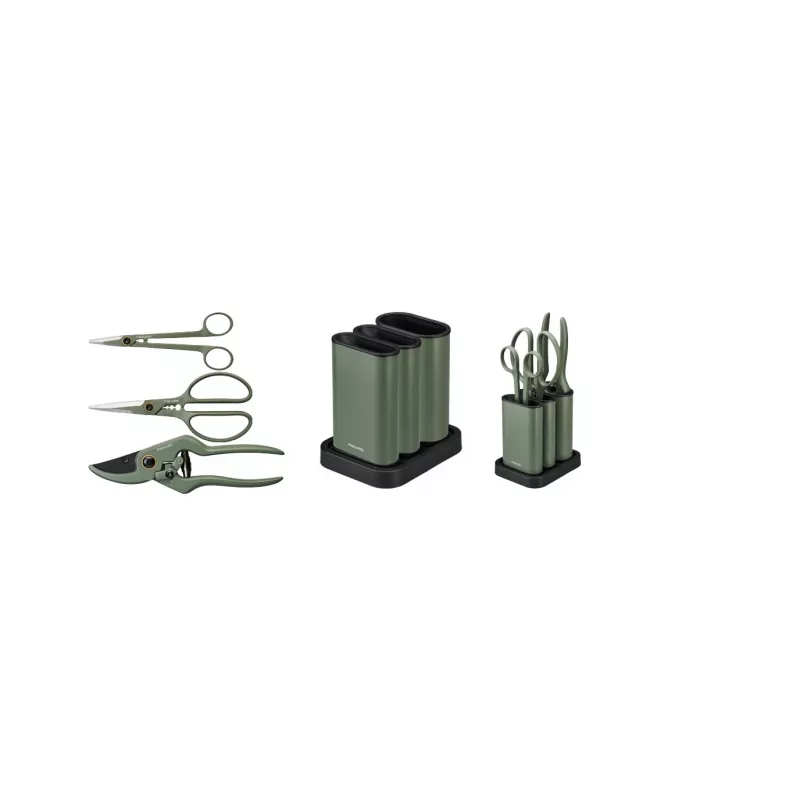 Conjunto de cuidados para plantas Fiskars 3 peças 1075317 — colher de mão, pá de plantação e cultivador para plantas em vaso e de jardim