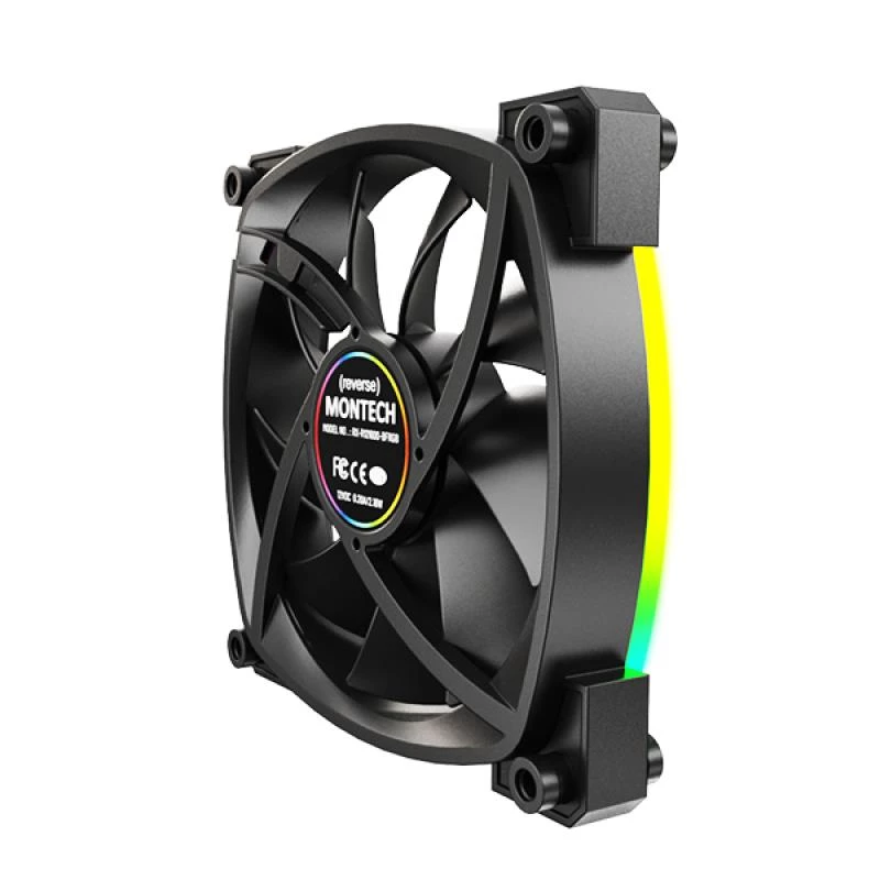 Ventoinha para caixa de computador Montech RX120 PWM 12 cm preto 3 unid.