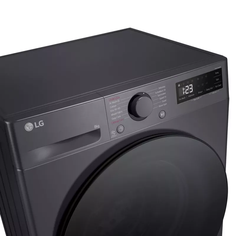 Máquina de lavar roupa LG F2WR508S2M — carga frontal, 8 kg, 1200 rpm, A…