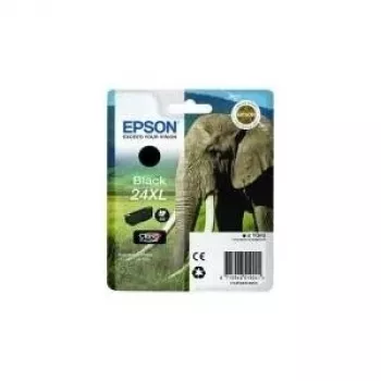 Epson Elephant Embalagem individual preto 24XL Tinta Claria Photo HD, preto, tinta pigmentada, 1 unid.
