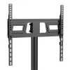 Maclean MC-949 suporte móvel com rodas para TV de 32–55 polegadas, VESA 75×75–400×400, máx. 25 kg, altura 149,5–154,5 cm, inclinação +5°, prateleira, preto