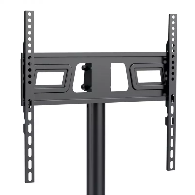 Maclean MC-949 suporte móvel com rodas para TV de 32–55 polegadas, VESA 75×75–400×400, máx. 25 kg, altura 149,5–154,5 cm, inclinação +5°, prateleira, preto
