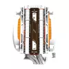 Arrefecedor de processador Darkflash E400 PLUS (branco) — arrefecimento ativo a ar para CPU, design em torre, configuração de ventoinha única
