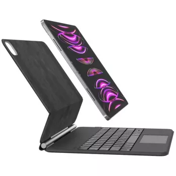 Belkin Connect Pro - teclado e capa folio (capa de proteção) - com suporte magnético - com touchpad - retroiluminado - sem fios - Bluetooth - QWERTZ