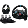 Controlador de jogos LOGITECH G29 EU + G435 Preto Alumínio Preto USB Volante + Pedais + Auscultadores PC