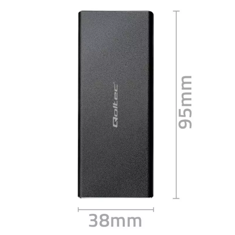 Caixa para SSD M.2 SATA QOLTEC 51854 USB 3.0 sem ferramentas