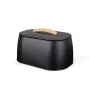 Caixa de pão Maestro MR-1675-Preto, recipiente para guardar pão preto