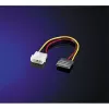 Cabo adaptador de alimentação ROLINE 4-Pin HDD para SATA 0,15 m