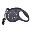 Trella Flexi New Classic Cat XS 3 m — trela de corda para animais pequenos, preta, carga máx. 8 kg