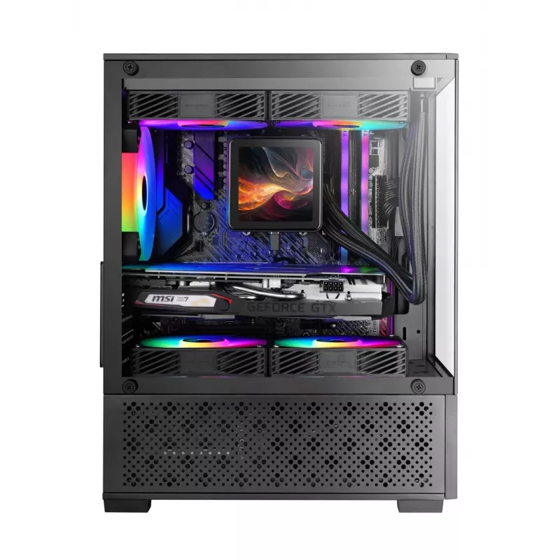 Caixa de PC Mini-Tower TACENS Mars Gaming MC-SE2 — Mini-ITX / Micro-ATX, preto, janela lateral, fonte de alimentação inferior, suporta 2x2,5 polegadas + 1x3,5 polegadas
