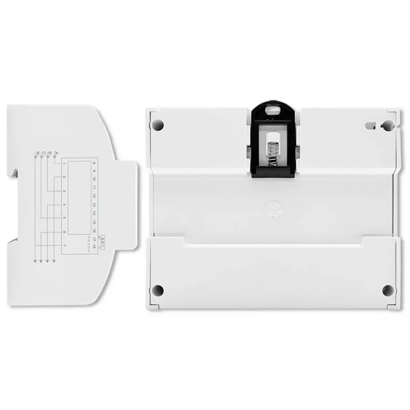 Contador eletrónico bidirecional trifásico Qoltec | Contador de consumo de energia para calha DIN | 400V | 100A | LCD | 4P