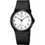 Relógio analógico CASIO MQ-24-7BLLGF — movimento de quartzo, caixa e bracelete em resina preta, resistente à água